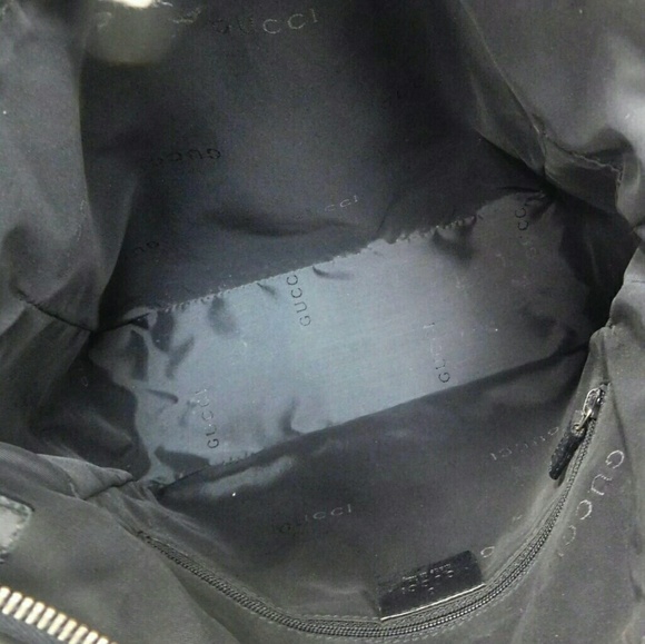 Gucci Leather Tote Satchel Vinatge Black Nylon  - Picture 4 of 14